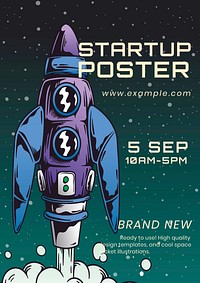 Startup business  poster template    