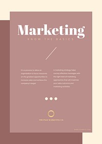 Business beige poster template 