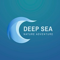 Sea wave logo template travel business   design