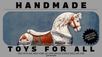 Handmade toys blog banner template ad
