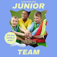 Junior team Instagram post template