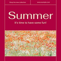Summer collection Facebook post template social media ad