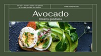 Avocado blog banner template  