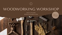 Woodworking workshop blog banner template