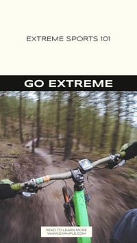 Extreme sports social story template