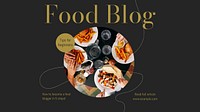 Food blog blog banner template