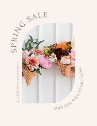 Spring sale flyer template & design