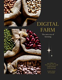 Digital farming flyer template & design