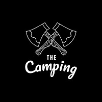 Vintage camping logo template   design