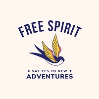 Free spirit badge template