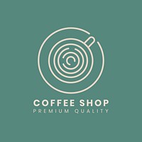 Customizable coffee shop logo, business branding design