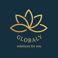 Editable floral logo, business branding design