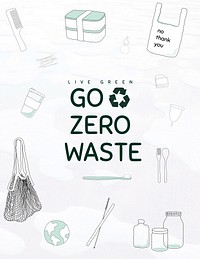 Zero waste flyer template