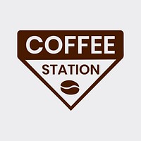 Coffee station logo business template  