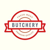 Butchery shop logo business template  