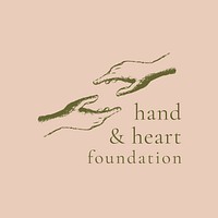 Charity foundation logo template pink  