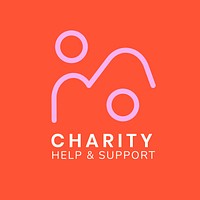 Charity logo template volunteer  