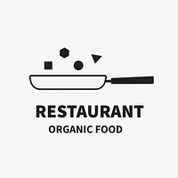 Restaurant logo template cute food   