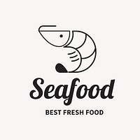 Seafood restaurant logo template cute food   