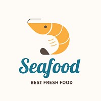 Seafood restaurant logo template cute food   