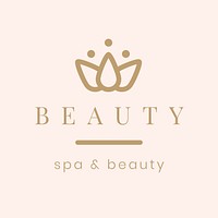 Beauty spa logo template lotus flower  aesthetic  