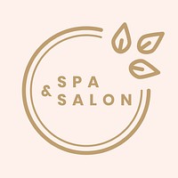 Beauty spa logo template beige aesthetic  