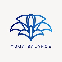 Yoga studio logo template gradient  