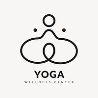 Yoga wellness center logo template  