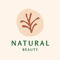 Natural skincare business branding logo  floral 