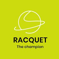 Racquet logo template sports club business graphic  