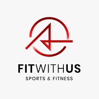 Fitness gym logo template abstract gradient   