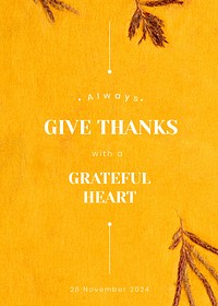 Thanksgiving invitation card template