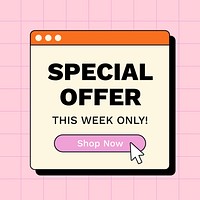 Special offer Instagram ad template for online advertisement 