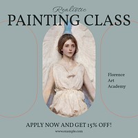 Painting class Instagram post template