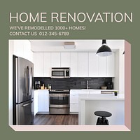 Home renovation Instagram post template