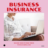 Business insurance Instagram post template