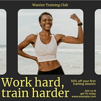 Training club Instagram post template