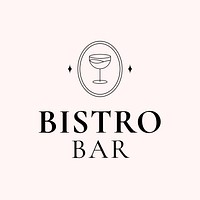Bar  bistro  logo template aesthetic 
