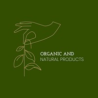 Aesthetic organic logo template  