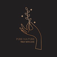 Aesthetic nature logo template  