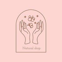 Aesthetic  logo template pink  