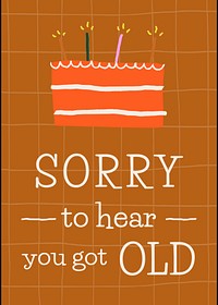 Birthday greeting card template cute design