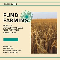 Bank loan advertisement Instagram post template