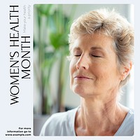 Women's Health Month Instagram post template