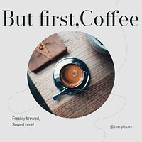 Coffee morning Instagram post template