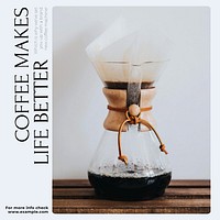Coffee machine Instagram post template