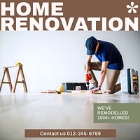 Home renovation service Instagram post template