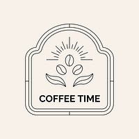 Coffee shop  logo template minimal line art
