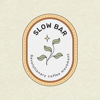 Coffee bar  logo template minimal line art