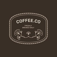 Coffee house  logo template minimal line art